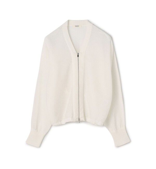 MACPHEE「ドライレーヨン Vネックカーディガン」|カーディガン|11 ホワイト
