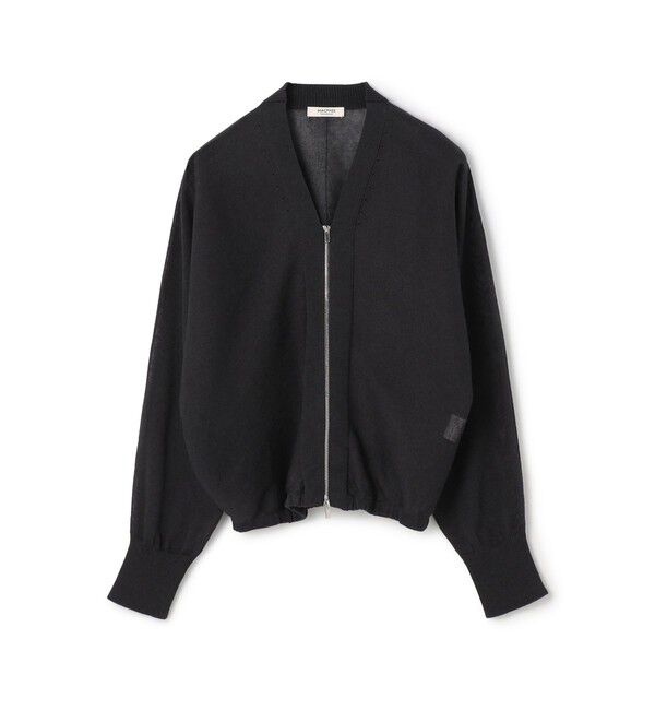 MACPHEE「ドライレーヨン Vネックカーディガン」|カーディガン|17 チャコールグレー