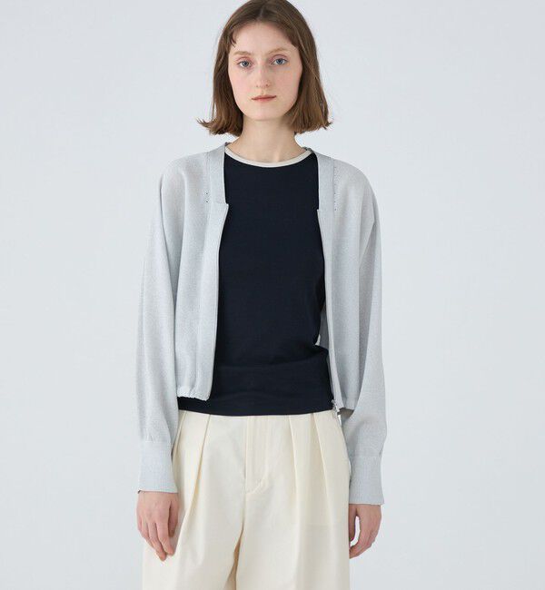 MACPHEE「ドライレーヨン Vネックカーディガン」|カーディガン|