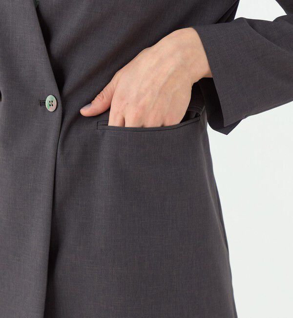 TOMORROWLAND collection「エクストラファインポリエステルトロピカル Vカラージャケット」|ノーカラージャケット|