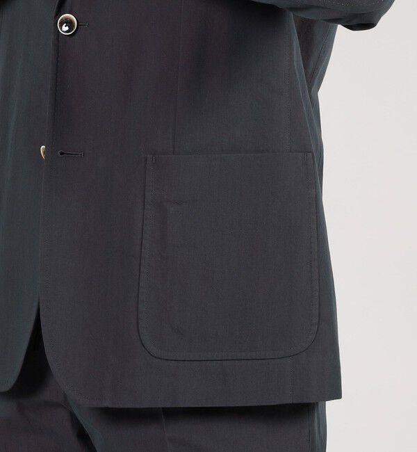 TOMORROWLAND MENS「コットンナイロンシャンブレー シングルブレステッド 2Bジャケット FABRICA」|テーラードジャケット|