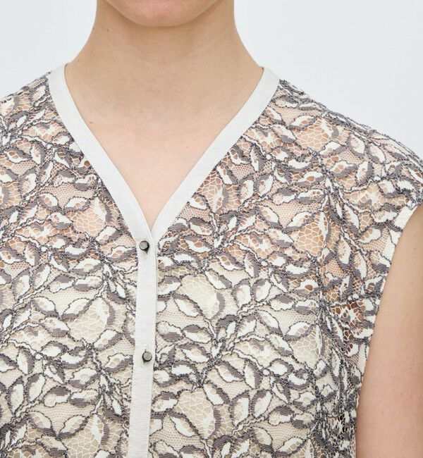 TOMORROWLAND collection「リーフコード レースジレブラウス」|シャツ・ブラウス|