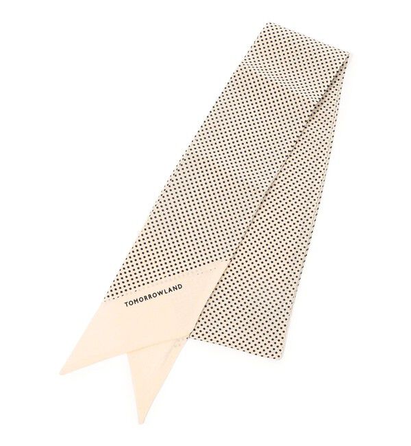 TOMORROWLAND GOODS「TOMORROWLAND MADE IN ITALY シルク ドットスカーフ」|バンダナ・スカーフ|12 ホワイト系