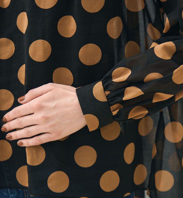 TOMORROWLAND collection「イヴェールドットプリント バックリボンブラウス」|シャツ・ブラウス|