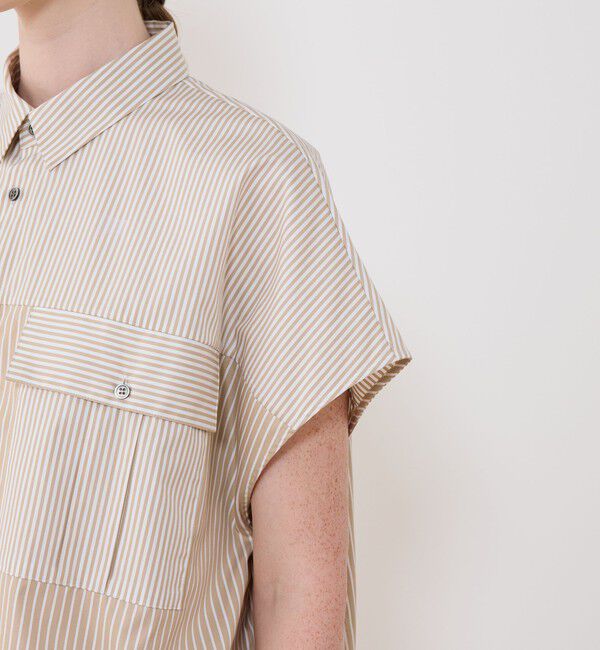 GALERIE VIE「コンパクトポプリン フレンチスリーブシャツ」|シャツ・ブラウス|