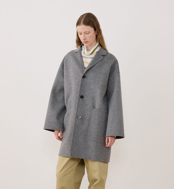 GALERIE VIE「ウールダブルフェイス キモノスリーブコート」|チェスターコート|