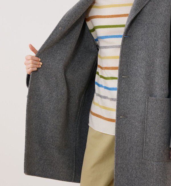GALERIE VIE「ウールダブルフェイス キモノスリーブコート」|チェスターコート|