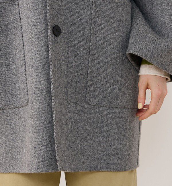 GALERIE VIE「ウールダブルフェイス キモノスリーブコート」|チェスターコート|