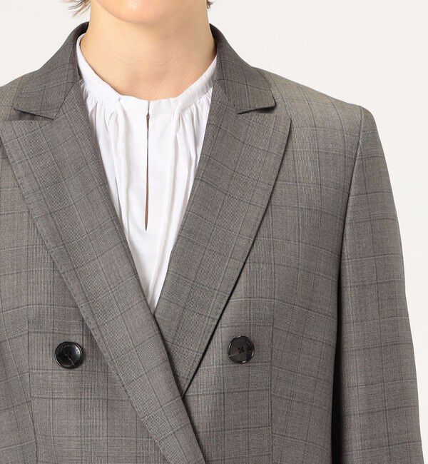 TOMORROWLAND collection「365 GLEN CHECK ダブルブレストジャケット」|テーラードジャケット|