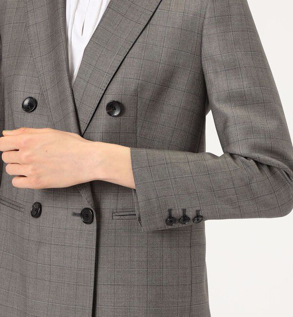 TOMORROWLAND collection「365 GLEN CHECK ダブルブレストジャケット」|テーラードジャケット|