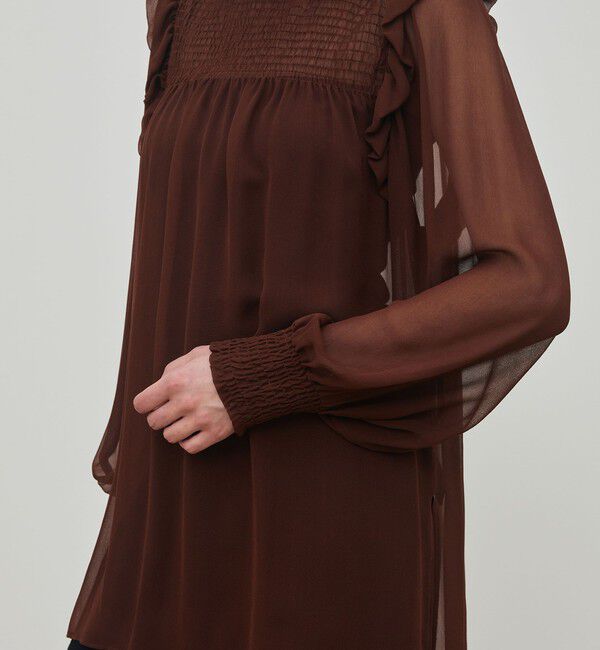 DES PRES「シルクシフォン チュニックブラウス」|シャツ・ブラウス|