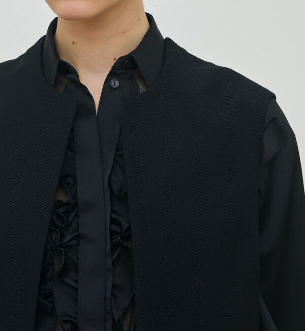 DES PRES「ウールファブリックコンビ ロングジレ」|ベスト・ジレ|