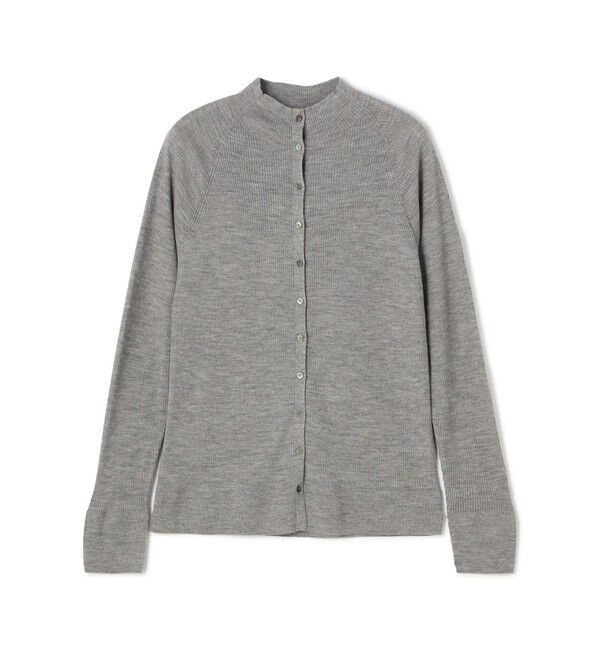 DES PRES「ウーステッドウールファインリブ ビルドネックカーディガン」|カーディガン|13 ライトグレー