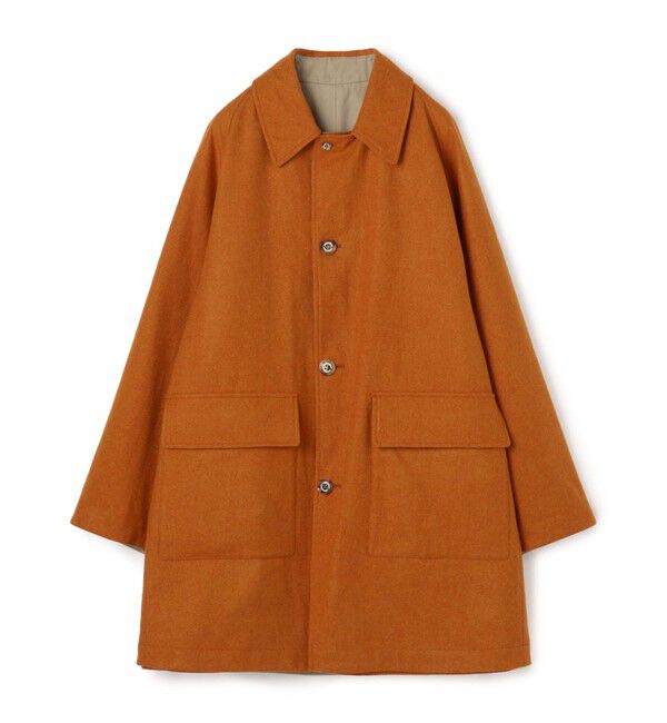 TOMORROWLAND MENS「【別注】INVERTERE ウールコットン リバーシブルコート」|ステンカラーコート|27 オレンジ