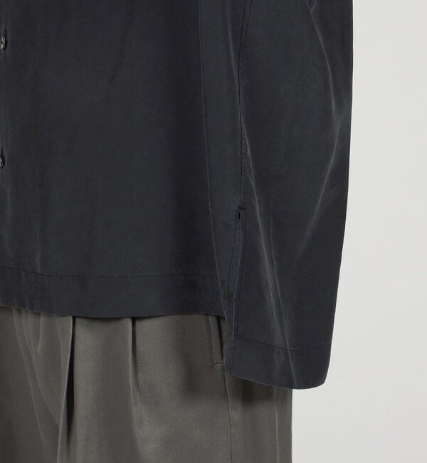 TOMORROWLAND MENS「シルク オープンカラー ダブルポケット ロングスリーブシャツ」|シャツ・ブラウス|