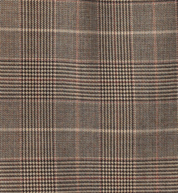 TOMORROWLAND collection「バーガンディーグレンチェック ダブルブレストジャケット」|テーラードジャケット|