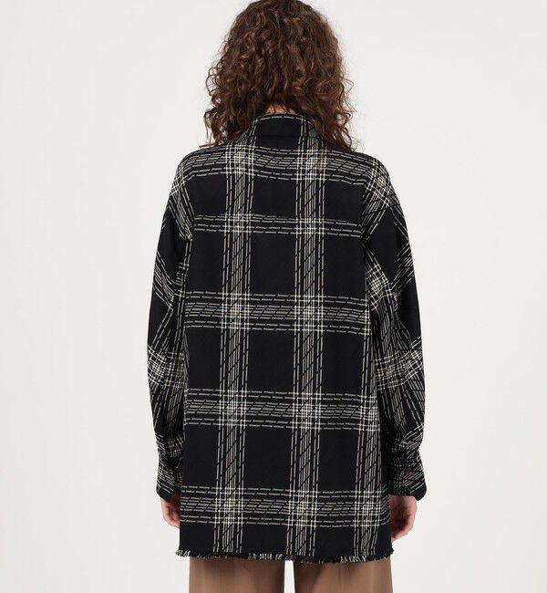 DES PRES「 ハイツイストウールチェック スタンドカラーコート」|その他|