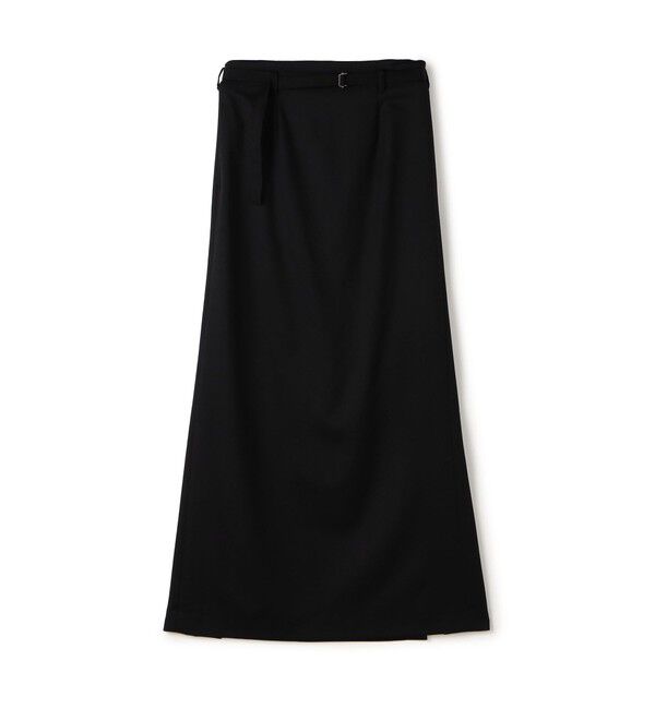 Edition「Super160's ウールツイル Iラインスカート」|スカート|19 ブラック