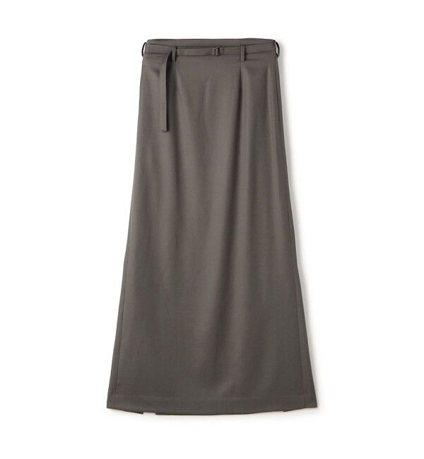 Edition「Super160's ウールツイル Iラインスカート」|スカート|45 グレージュ