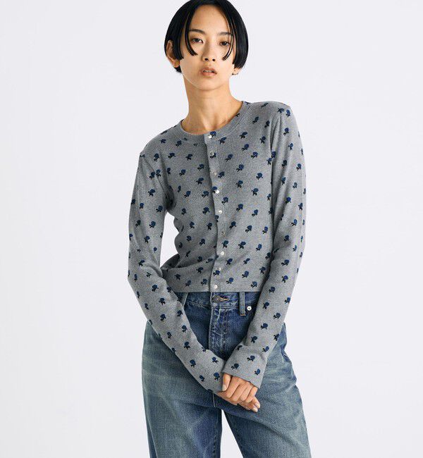 Edition「コットンモダールフライス プリント カーディガン」|Tシャツ・カットソー|