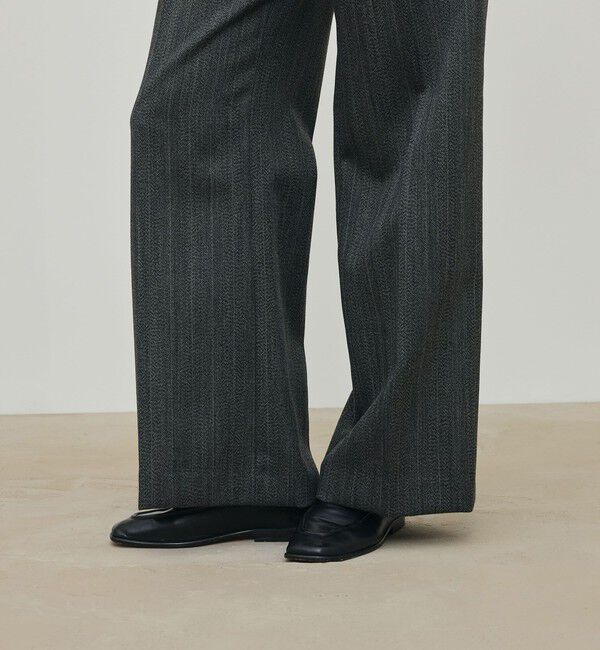 DES PRES「シェトランドへリンボーン ワイドパンツ」|スラックス|