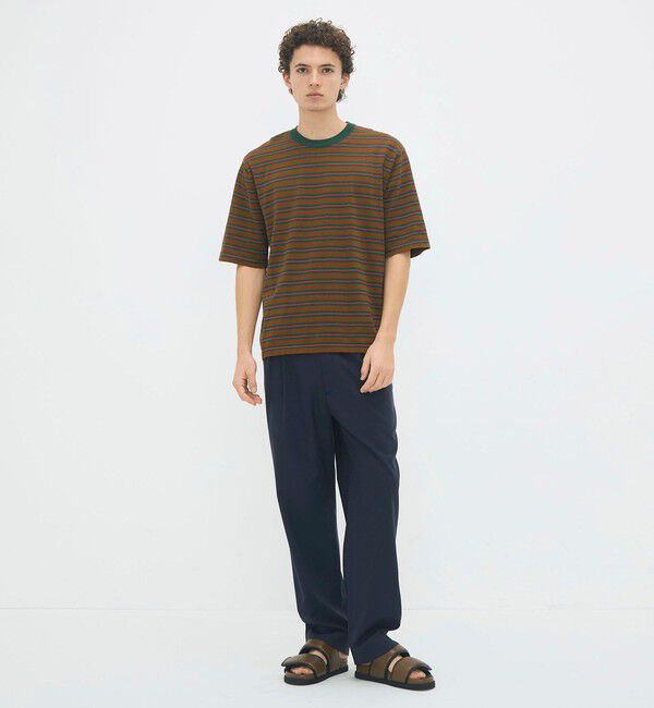 CABaN「ウールタイプライター サイドライン2タックパンツ」|チノ|