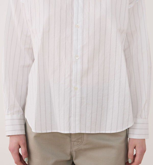 GALERIE VIE「コットンシルクブロード ドロップショルダーシャツ」|シャツ・ブラウス|