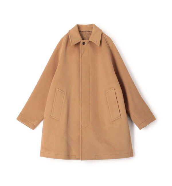 TOMORROWLAND MENS「SUPER120&rsquo;Sウール ショートベロア バルカラーコート」|ステンカラーコート|43 キャメル