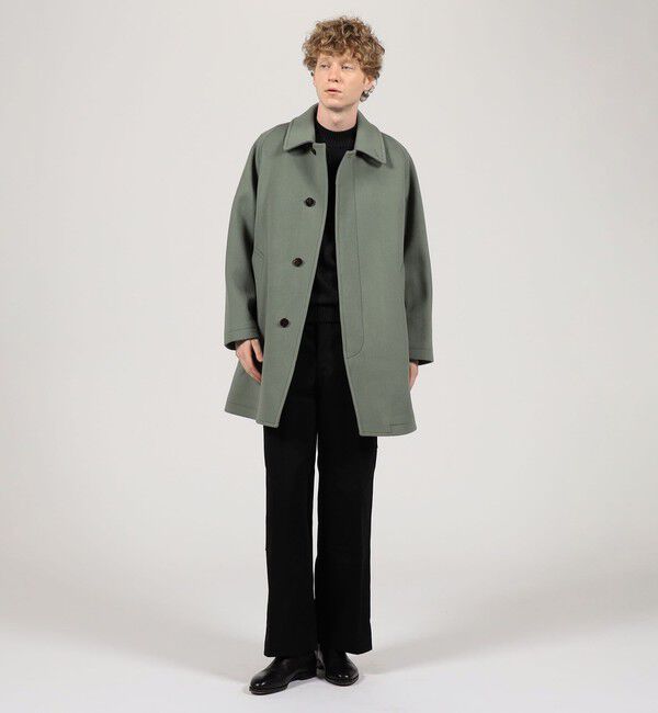 TOMORROWLAND MENS「SUPER120&rsquo;Sウール ショートベロア バルカラーコート」|ステンカラーコート|