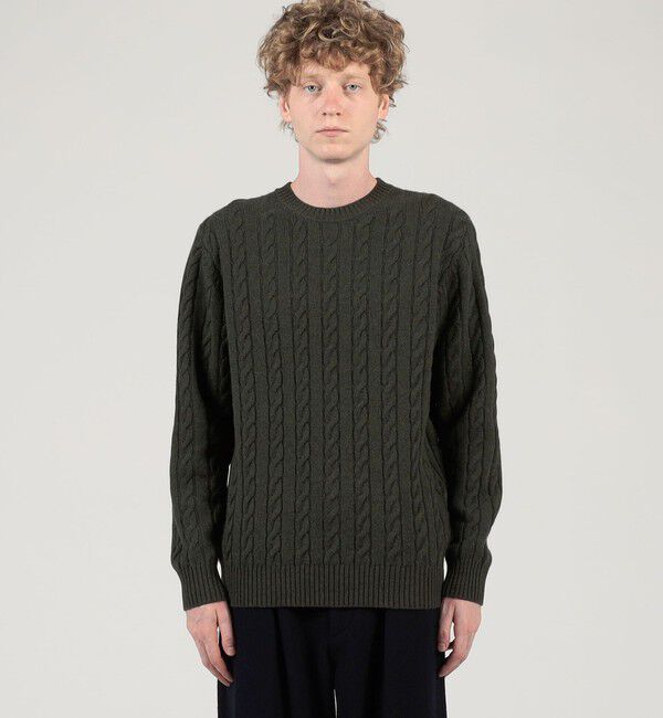 TOMORROWLAND MENS「TOMORROWLAND tricot スーパーファインラムウール ケーブルニット」|ニット・セーター|