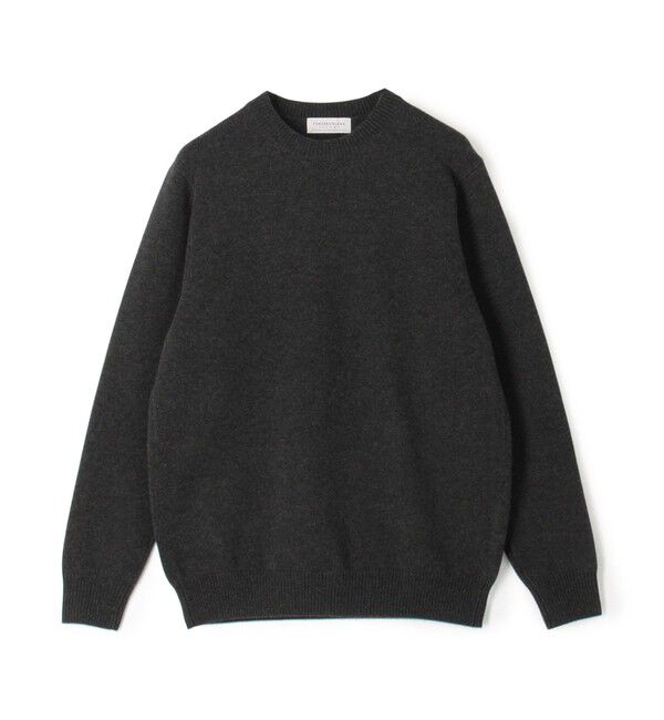 TOMORROWLAND MENS「TOMORROWLAND tricot スーパーファインラムウール クルーネックプルオーバー」|ニット・セーター|17 チャコールグレー