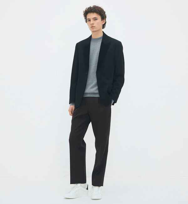 CABaN「ウールギャバジン コーデュロイラペルテーラードジャケット 」|テーラードジャケット|