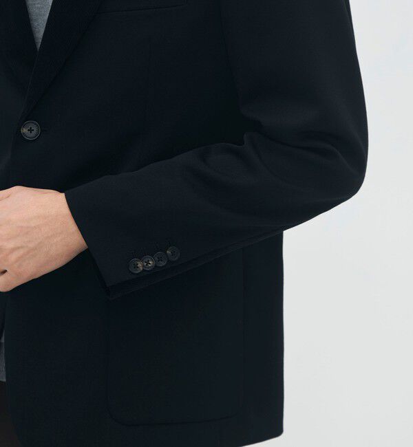 CABaN「ウールギャバジン コーデュロイラペルテーラードジャケット 」|テーラードジャケット|