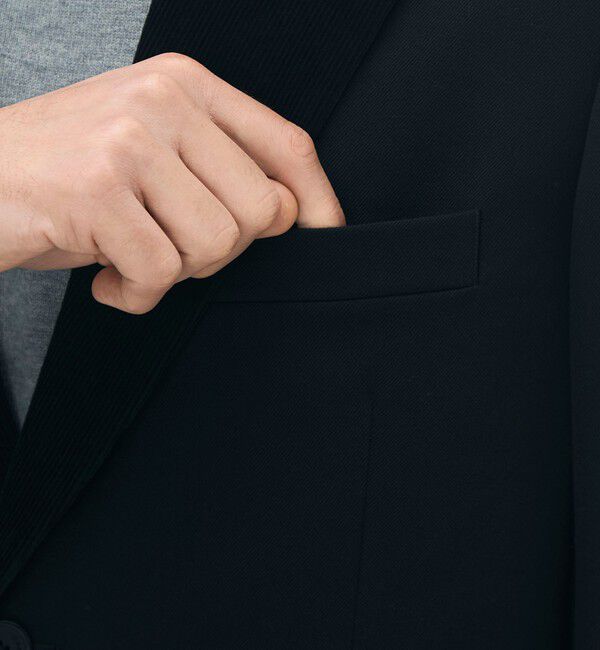 CABaN「ウールギャバジン コーデュロイラペルテーラードジャケット 」|テーラードジャケット|