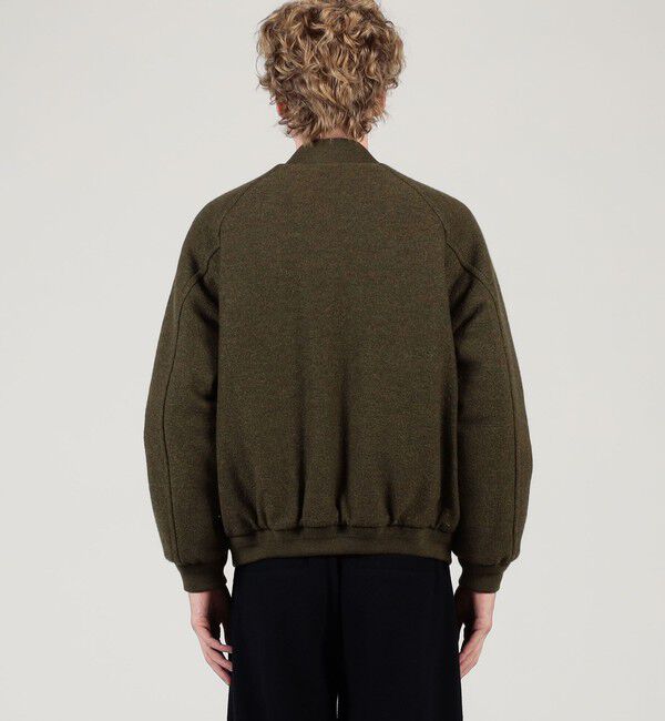 TOMORROWLAND MENS「キルトライニング ウールニット ジップアップブルゾン」|ブルゾン・スタジャン|