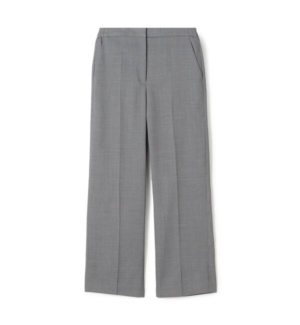 DES PRES「ポリエステルウールバラシャ セミワイドパンツ」|スラックス|15 グレー
