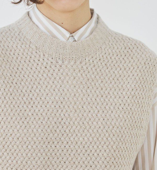 GALERIE VIE「リネンウールバスケット クルーネックベスト」|ベスト・ジレ|