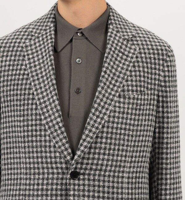 TOMORROWLAND MENS「ヴィスコースコットンポリエステル サマーブークレ シングルブレステッド2Bジャケット ANGELICO」|テーラードジャケット|