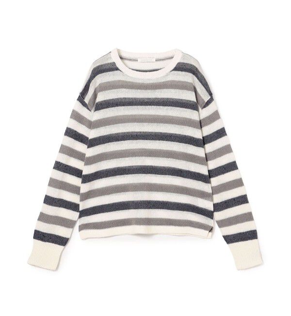 GALERIE VIE「リネンコード クルーネックプルオーバー」|ニット・セーター|14 グレー系