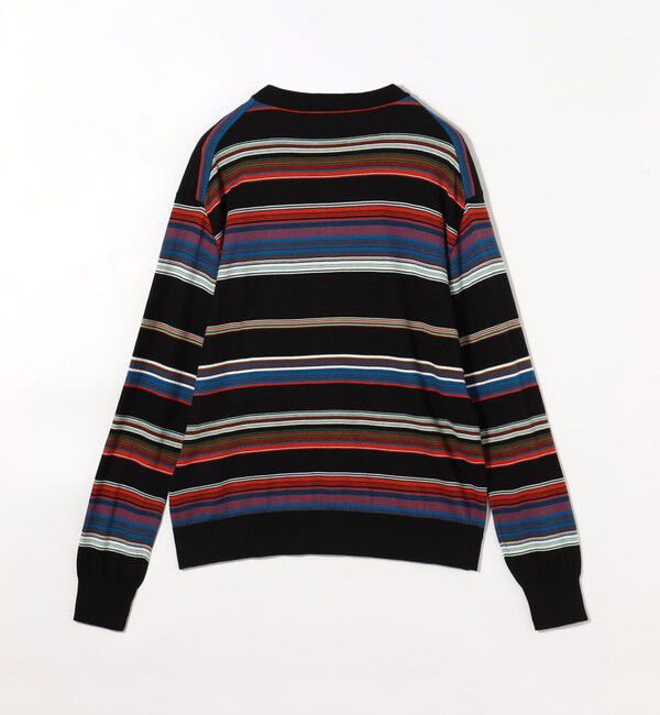 CABaN「コットンカシミヤ マルチボーダーヘンリーネックプルオーバー」|ニット・セーター|
