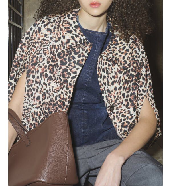  「LEOPARD CAPE SPRING コート」|ポンチョ・ケープ|
