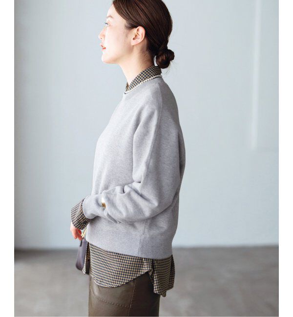 IENA「《追加2》コットン 裏毛クロップドプルオーバー」|スウェット・ジャージ|