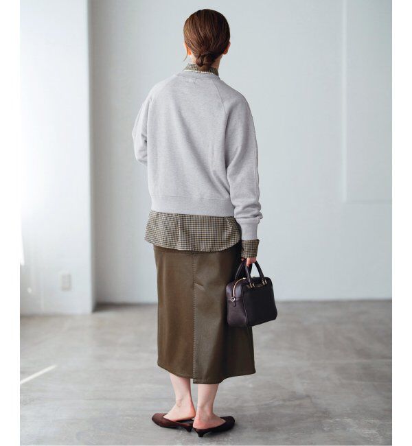 IENA「《追加2》コットン 裏毛クロップドプルオーバー」|スウェット・ジャージ|