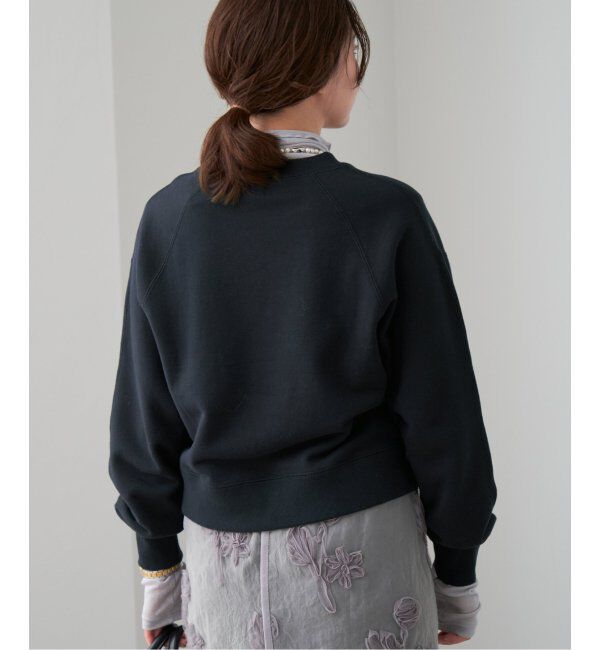 IENA「《追加2》コットン 裏毛クロップドプルオーバー」|スウェット・ジャージ|