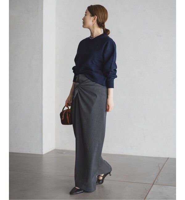 IENA「《追加2》コットン 裏毛クロップドプルオーバー」|スウェット・ジャージ|