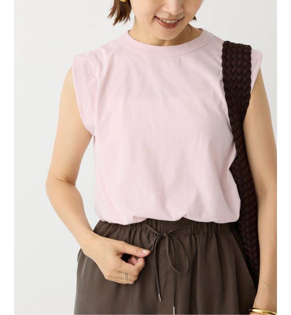 IENA「《追加》ATON/エイトン FRESCA SINGLE JERSEY ノースリーブ」|Tシャツ・カットソー|