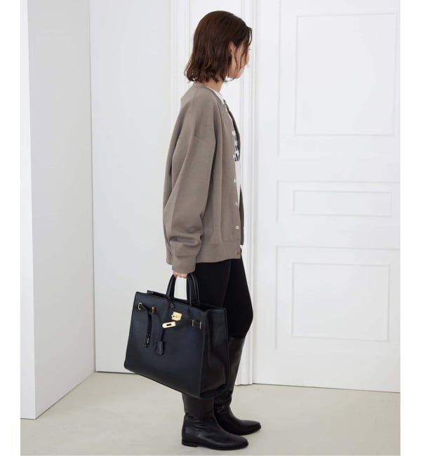 SLOBE IENA「《WEB限定/追加3》ダブルフェイスジャージースナップカーディガン」|カーディガン|