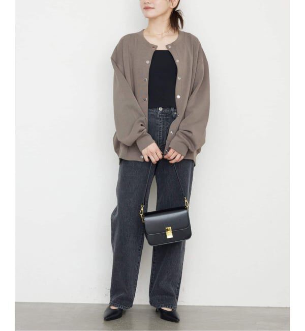 SLOBE IENA「《WEB限定/追加3》ダブルフェイスジャージースナップカーディガン」|カーディガン|