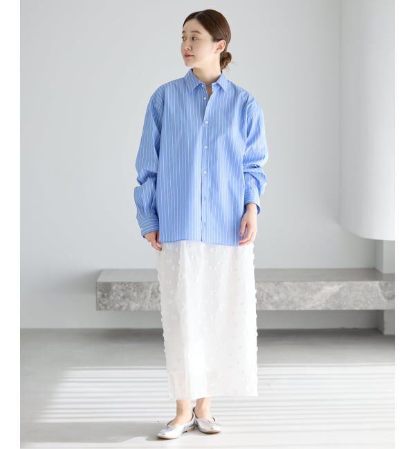 IENA「フラワージャガードタックスカート」|スカート|