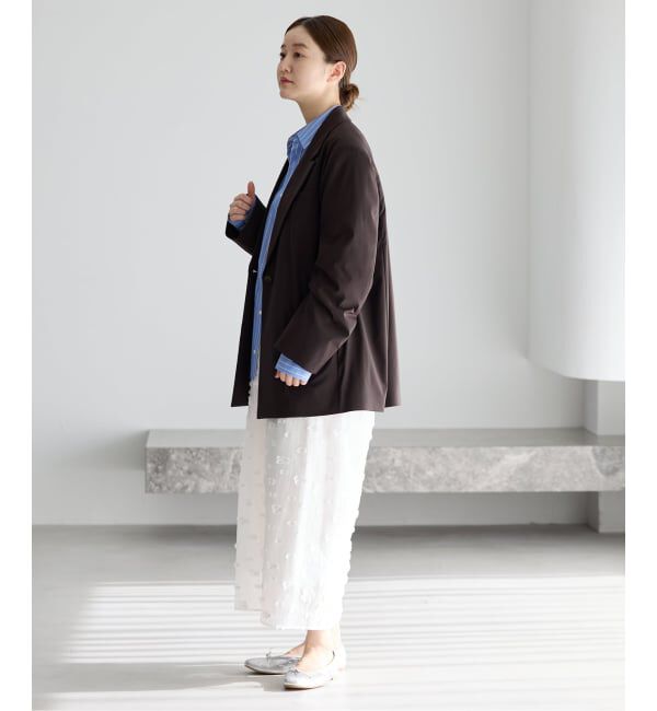 IENA「フラワージャガードタックスカート」|スカート|